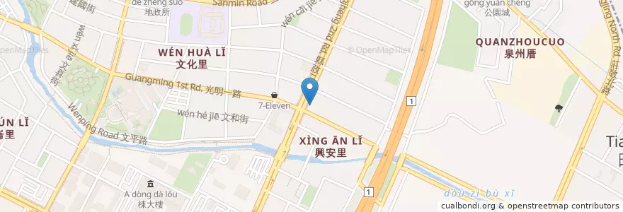 Mapa de ubicacion de 舒果新米蘭蔬食 (竹北光明店) en Тайвань, Тайвань, Уезд Синьчжу, 竹北市.