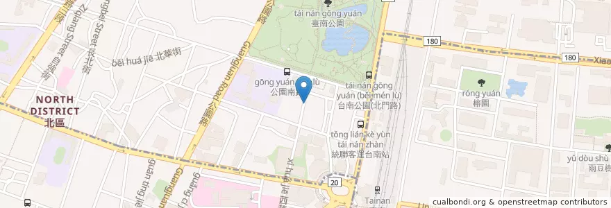 Mapa de ubicacion de 北區衛生所 en 台湾, 台南市, 北区.