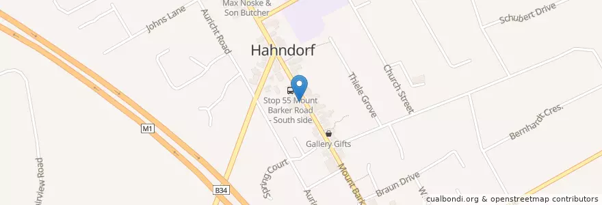 Mapa de ubicacion de Hahndorf Inn en Australien, Südaustralien, Mount Barker District Council.