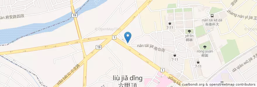 Mapa de ubicacion de 唐朝麻辣燙 en Taiwan, Tainan, Yongkang.