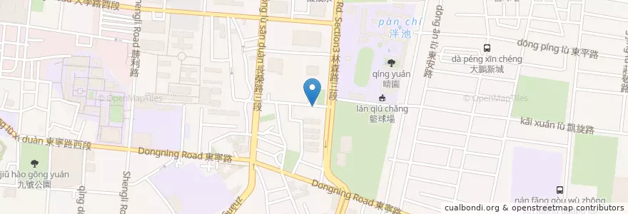 Mapa de ubicacion de 開普3號店 en تايوان, تاينان, 東區.