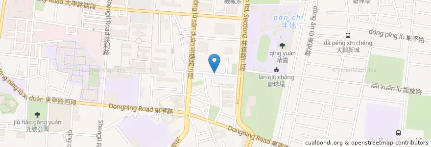 Mapa de ubicacion de IN'S 飲食坊 en Taiwan, 臺南市, 東區.