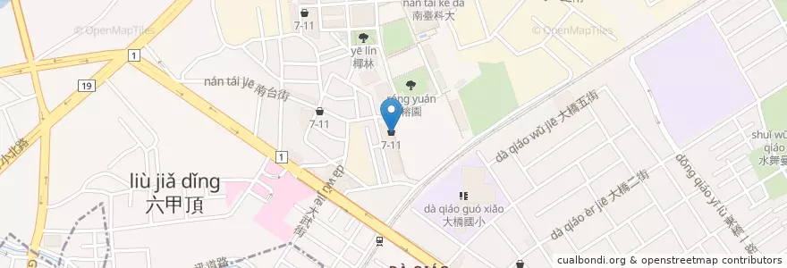 Mapa de ubicacion de 中華郵政 en Taïwan, Tainan, District De Yongkang.