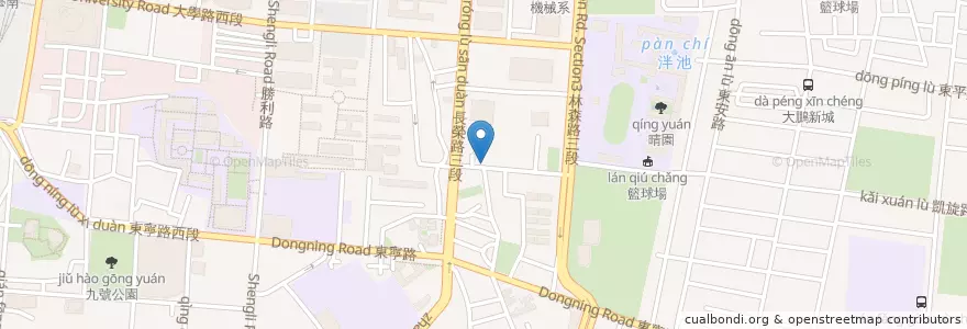 Mapa de ubicacion de 久昌飯店 en Taiwán, 臺南市, 東區.