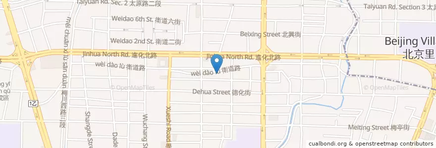 Mapa de ubicacion de 衛道社區老人日間照顧中心 en 台湾, 台中市, 北区.