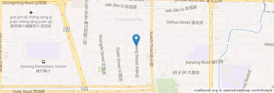 Mapa de ubicacion de Café Lulu en Taiwan, 臺中市, 北區.