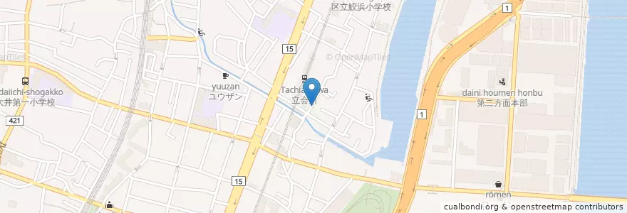 Mapa de ubicacion de 仲町稲荷神社 en Japan, Tokyo, Shinagawa.
