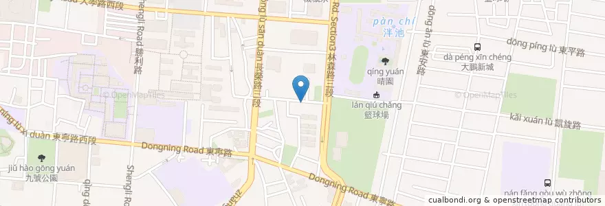 Mapa de ubicacion de 永林 巷道林 en 臺灣, 臺南市, 東區.