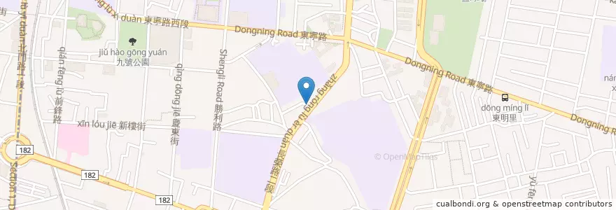 Mapa de ubicacion de Pizza dog en 臺灣, 臺南市, 東區.