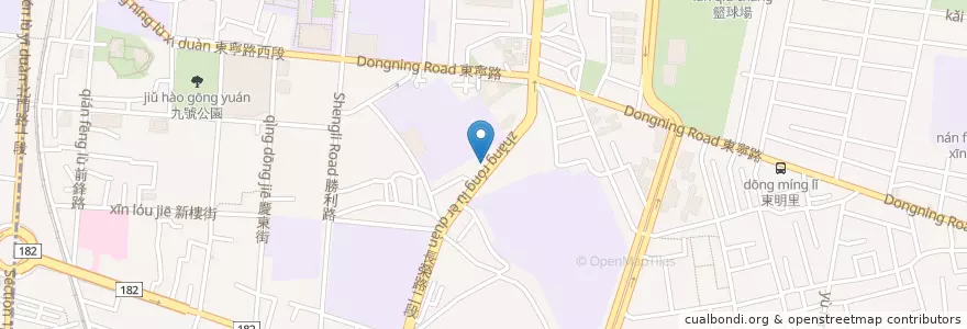 Mapa de ubicacion de 謝明宏內科診所 en تايوان, تاينان, 東區.