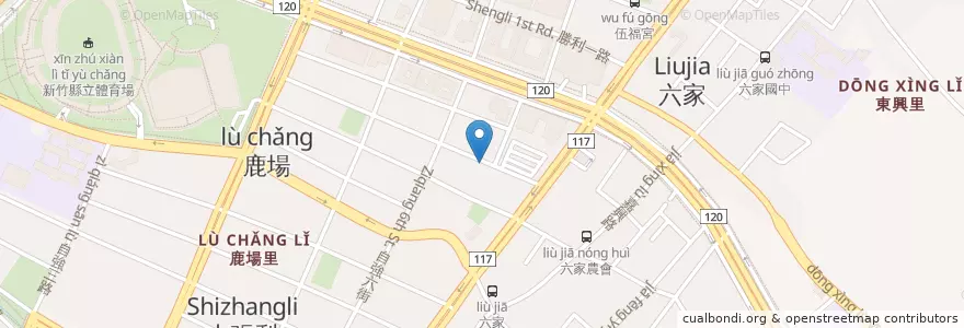 Mapa de ubicacion de 和順園雲南蔬食麵館 en Taiwan, 臺灣省, 新竹縣, 竹北市.