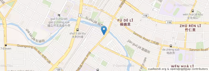 Mapa de ubicacion de 大方廣 en Taïwan, Province De Taïwan, Comté De Hsinchu, 竹北市.