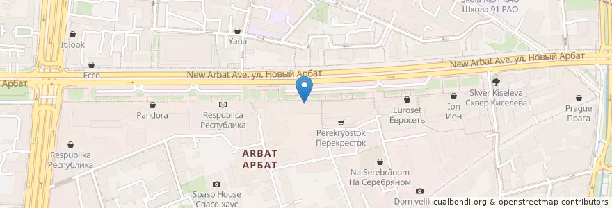 Mapa de ubicacion de Бургер Кинг en Rusland, Centraal Federaal District, Moskou, Центральный Административный Округ, Район Арбат.