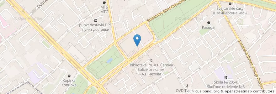 Mapa de ubicacion de Эхо en Rusia, Distrito Federal Central, Москва, Distrito Administrativo Central, Тверской Район.