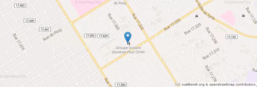 Mapa de ubicacion de Groupe Scolaire Jeunesse Pour Christ en Burkina Faso, Centre, Kadiogo, Ouagadougou.