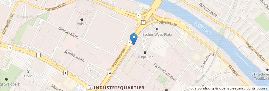 Mapa de ubicacion de 4. Akt en Suisse, Zurich, District De Zurich, Zurich.