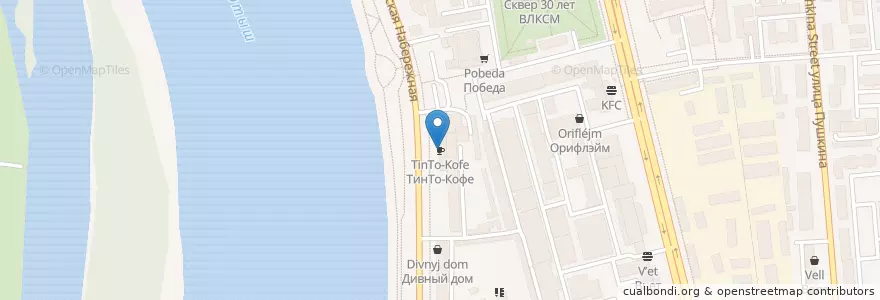 Mapa de ubicacion de ТинТо-Кофе en Rusia, Distrito Federal De Siberia, Omsk, Омский Район, Городской Округ Омск.