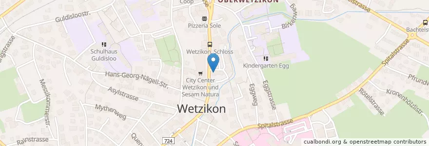 Mapa de ubicacion de Benjamin Braem en Suisse, Zurich, Bezirk Hinwil, Wetzikon (Zh).