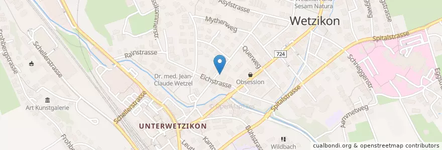 Mapa de ubicacion de Jürg Herter en 스위스, 취리히, Bezirk Hinwil, Wetzikon (Zh).