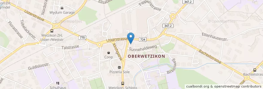 Mapa de ubicacion de Remo und Keiko Koch-Yamaguchi en Suíça, Zurique, Bezirk Hinwil, Wetzikon (Zh).