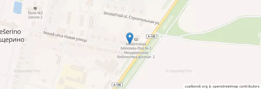 Mapa de ubicacion de Отделение связи №142855 en Rusia, Distrito Federal Central, Óblast De Moscú, Городской Округ Ступино.