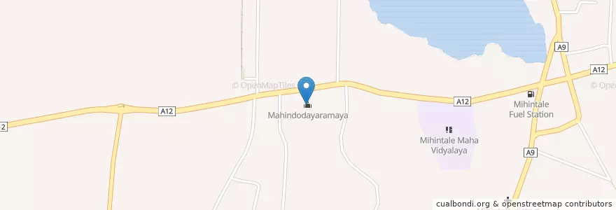 Mapa de ubicacion de Mahindodayaramaya en 斯里蘭卡, 北中央省, අනුරාධපුර දිස්ත්‍රික්කය.