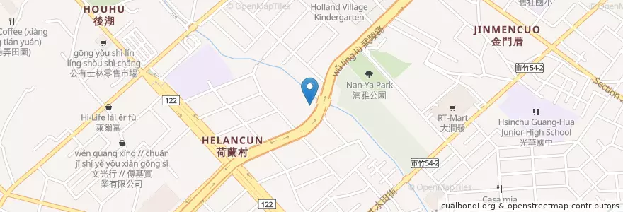 Mapa de ubicacion de Go&2 田園蔬食 en 타이완, 타이완성, 신주시, 베이구.