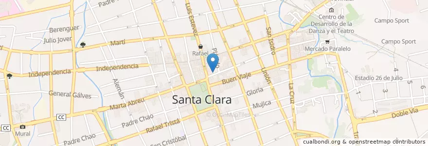 Mapa de ubicacion de Casa del Helado en Cuba, Villa Clara, Santa Clara, Ciudad De Santa Clara.