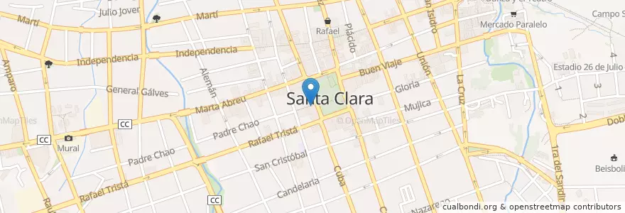 Mapa de ubicacion de El Sótano en 쿠바, Villa Clara, Santa Clara, Ciudad De Santa Clara.