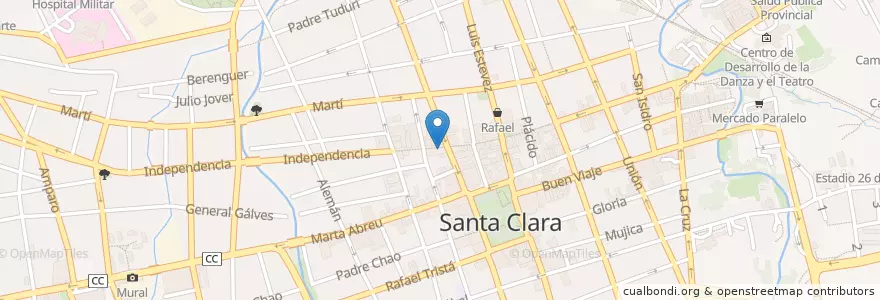 Mapa de ubicacion de Western Union en 古巴, Villa Clara, Santa Clara, Ciudad De Santa Clara.