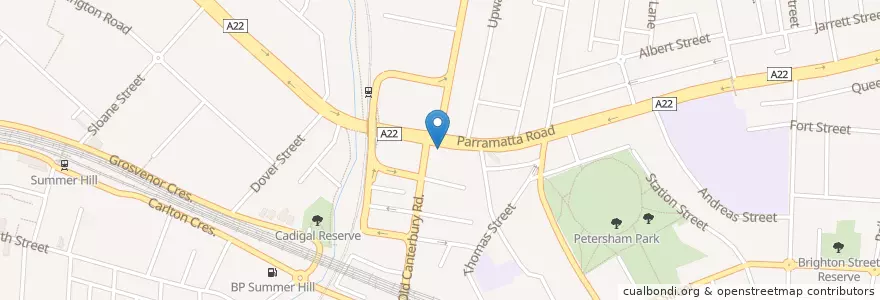 Mapa de ubicacion de The Lewisham Hotel en Australia, New South Wales, Inner West Council, Sydney.