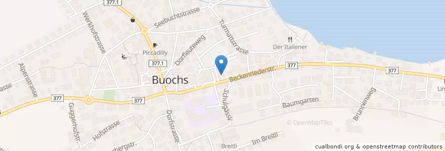 Mapa de ubicacion de Gemeindehaus Buochs en Schweiz/Suisse/Svizzera/Svizra, Nidwalden, Buochs.