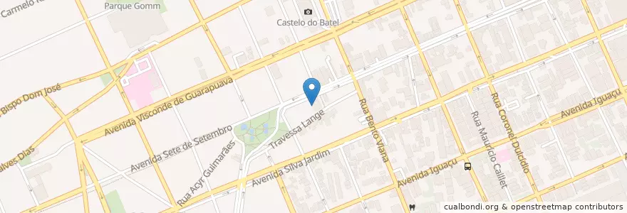 Mapa de ubicacion de Clinica Caroline Riedo - Pilates e Nutrição en Brasilien, Süden, Paraná, Região Geográfica Intermediária De Curitiba, Região Metropolitana De Curitiba, Microrregião De Curitiba, Curitiba.