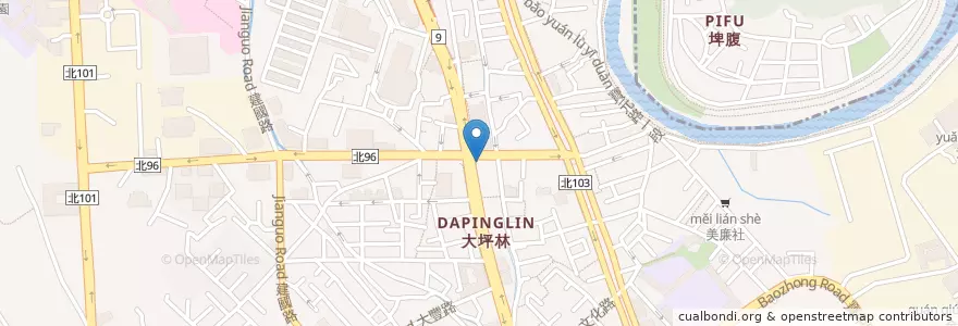 Mapa de ubicacion de 橙醫牙醫診所 en 臺灣, 新北市, 新店區.
