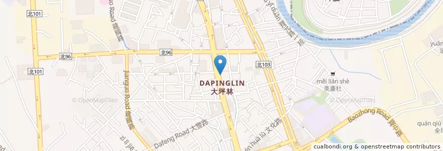 Mapa de ubicacion de 何耳鼻喉科 en تايوان, تايبيه الجديدة, 新店區.