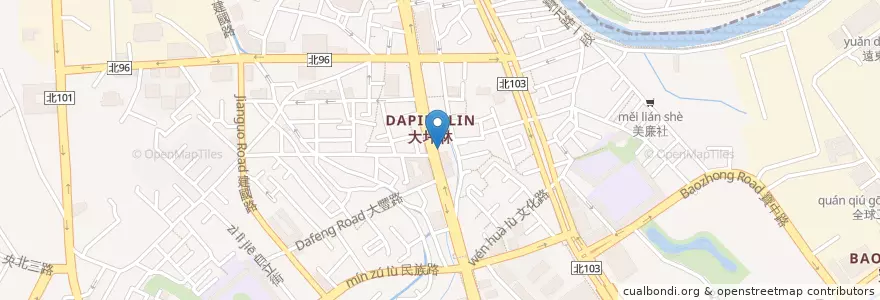 Mapa de ubicacion de 維格皮膚科診所 en Taiwan, Neu-Taipeh, Xindian.