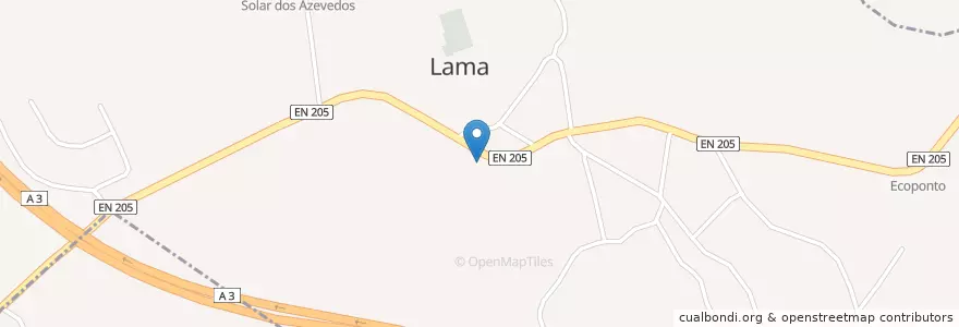 Mapa de ubicacion de Junta de Freguesia de Lama en Португалия, Северный, Braga, Каваду, Барселус, Lama.