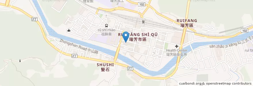 Mapa de ubicacion de 香港何記燒臘 en Taïwan, Nouveau Taipei, Ruifang.