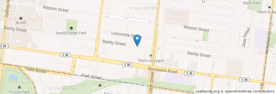 Mapa de ubicacion de Barkly Street Corral en Avustralya, Victoria.