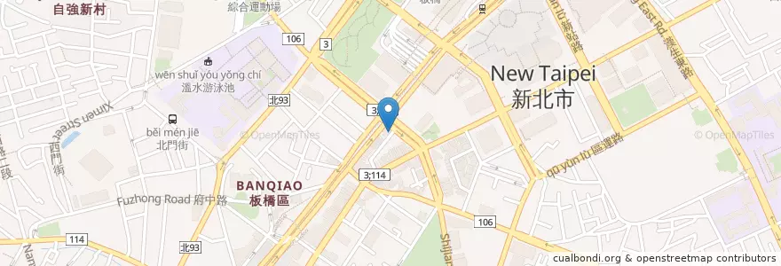 Mapa de ubicacion de 齊味麻辣火鍋 en 臺灣, 新北市, 板橋區.