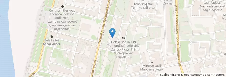 Mapa de ubicacion de Финсервис en Russia, Northwestern Federal District, Arkhangelsk Oblast, Primorsky District, Городской Округ Архангельск.