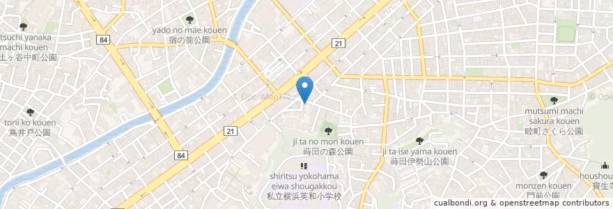 Mapa de ubicacion de 海射人 en ژاپن, 神奈川県, 横浜市, 南区.