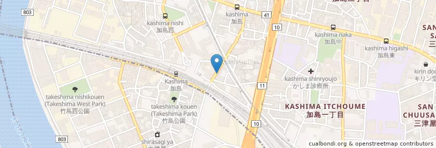 Mapa de ubicacion de キッチン en 일본, 오사카부, 오사카, 淀川区.