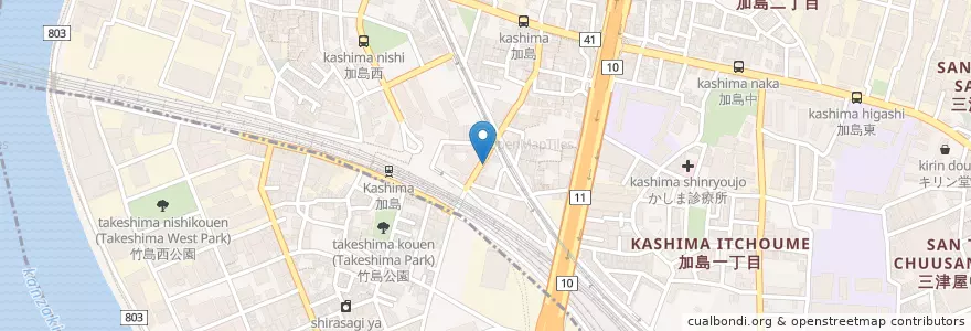 Mapa de ubicacion de 食堂神鍋 en Japonya, 大阪府, 大阪市, 淀川区.