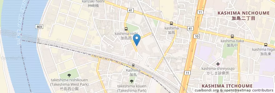Mapa de ubicacion de お好み焼きよしもと en ژاپن, 兵庫県, 大阪市, 尼崎市, 淀川区.
