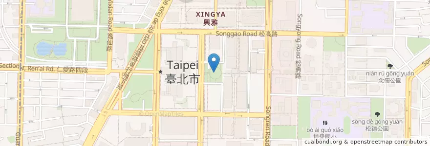 Mapa de ubicacion de 松壽廣場地下停車場 en Taiwán, Nuevo Taipéi, Taipéi, 信義區.