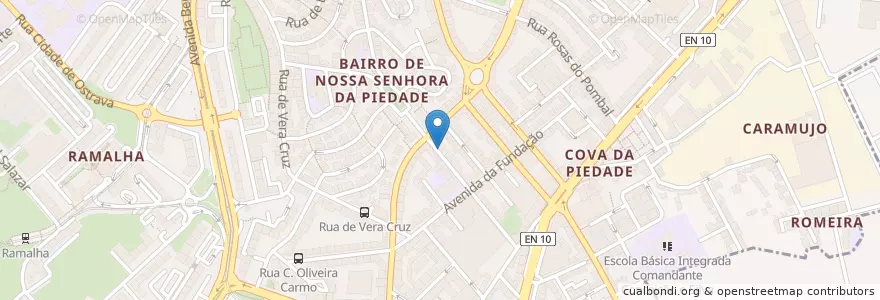 Mapa de ubicacion de Grão de Canela en 葡萄牙, Área Metropolitana De Lisboa, Setúbal, Península De Setúbal, Almada.