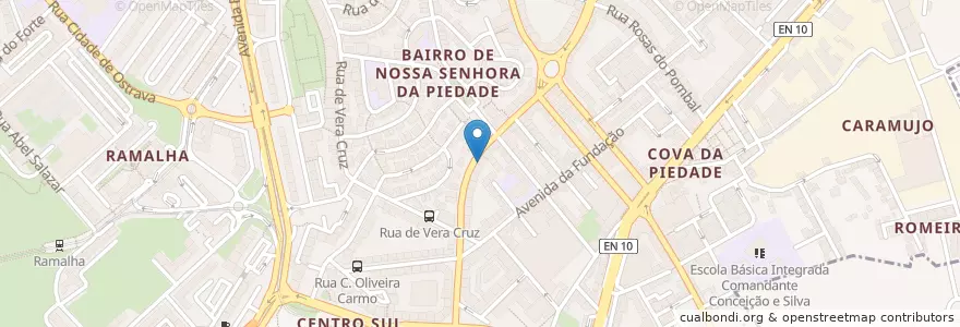 Mapa de ubicacion de Farmácia do Bairro en Portugal, Área Metropolitana De Lisboa, Setúbal, Península De Setúbal, Almada.