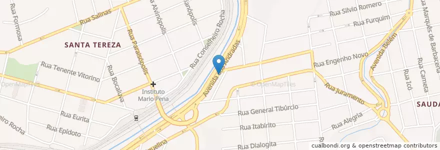 Mapa de ubicacion de Posto Arrudâo en ブラジル, 南東部地域, ミナス ジェライス, Região Geográfica Intermediária De Belo Horizonte, Região Metropolitana De Belo Horizonte, Microrregião Belo Horizonte, ベロオリゾンテ.