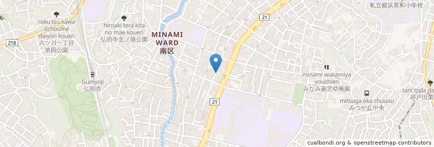 Mapa de ubicacion de 弘明寺腎クリニック en Jepun, 神奈川県, 横浜市, 南区.